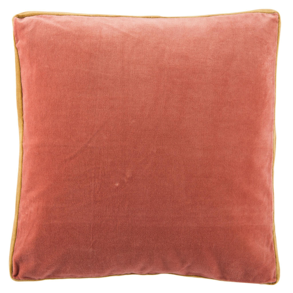 Jaipur Living Emerson Bryn Solid Pink / Gold 18" x 18" Pillow