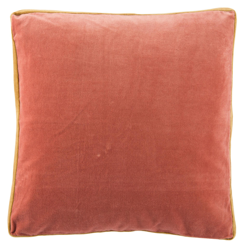 Jaipur Living Bryn Solid Pink/ Gold Pillow Cover (18" Square)