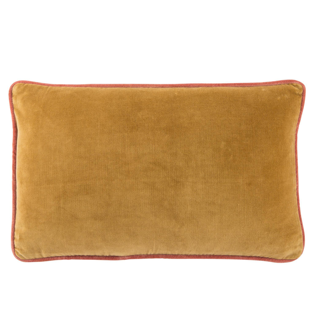 Jaipur Living Emerson Lyla Solid Gold / Cream 13" x 21" Pillow