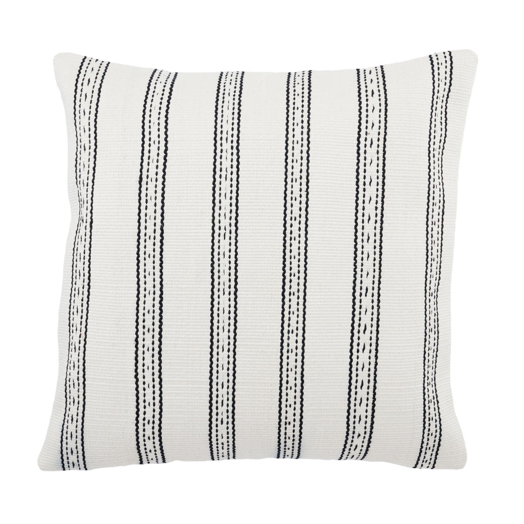 Jaipur Living Kadri Colter Stripes Ivory / Black 20" x 20" Pillow