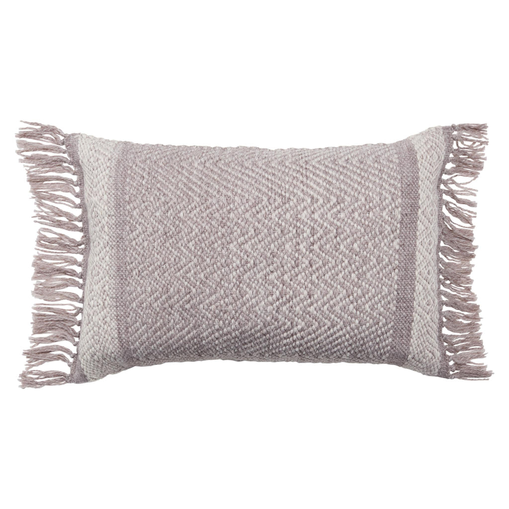 Vibe By Jaipur Living Iker Indoor/ Outdoor Chevron Taupe/ Ivory Pillow Cover (16"X24" Lumbar)
