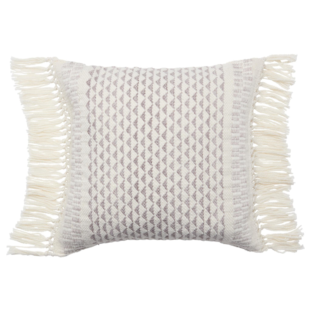 Vibe By Jaipur Living Haskell Indoor/ Outdoor Geometric Taupe/ Ivory Pillow Cover (18" Square)