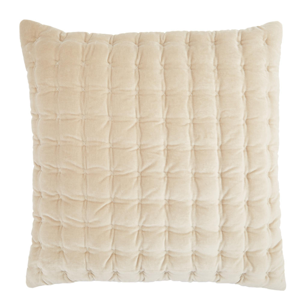 Jaipur Living Lexington Winchester Solid Beige / White 26" x 26" Pillow