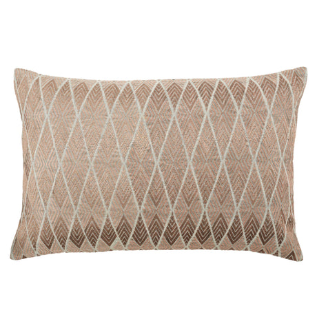 Jaipur Living Milton Geometric Bronze/ Gray Pillow Cover (16"X24" Lumbar)