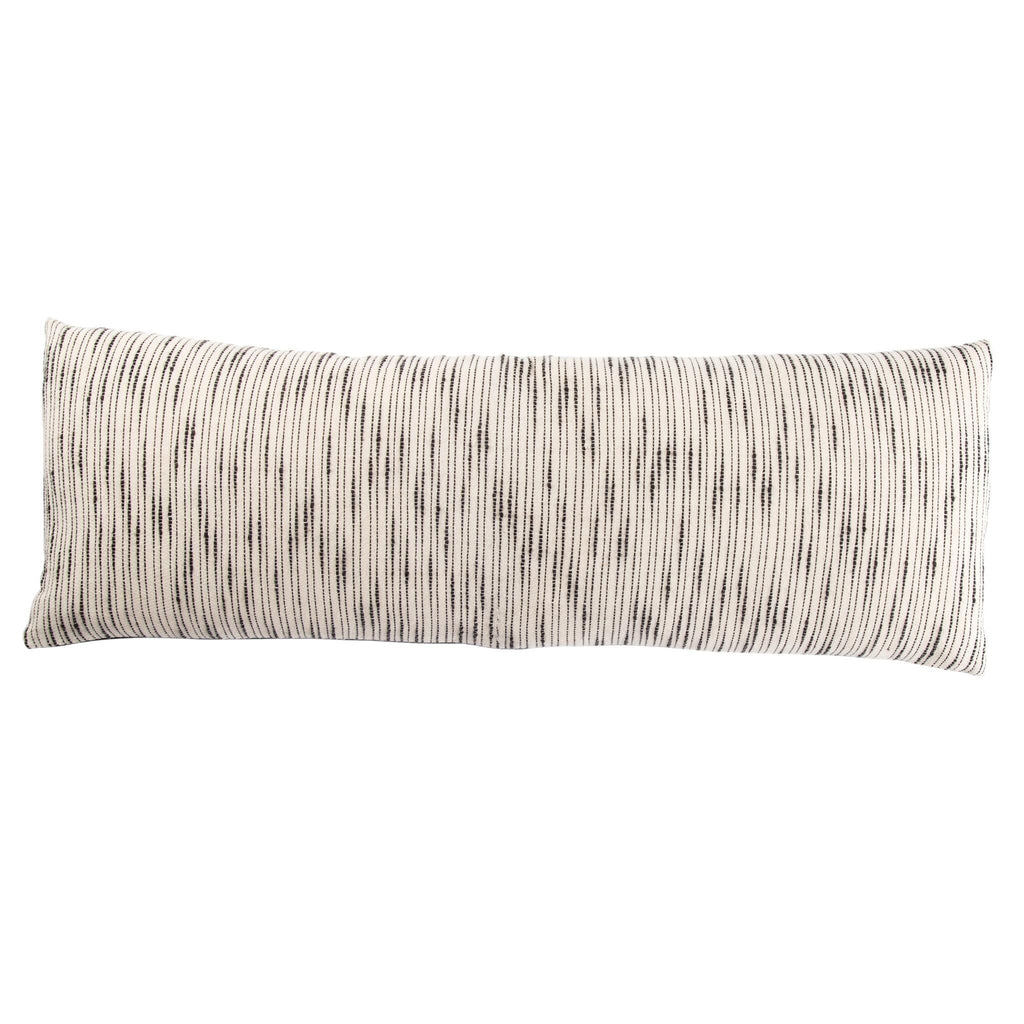 Jaipur Living Mercado Linnean Stripes White / Gray 14" x 40" Pillow