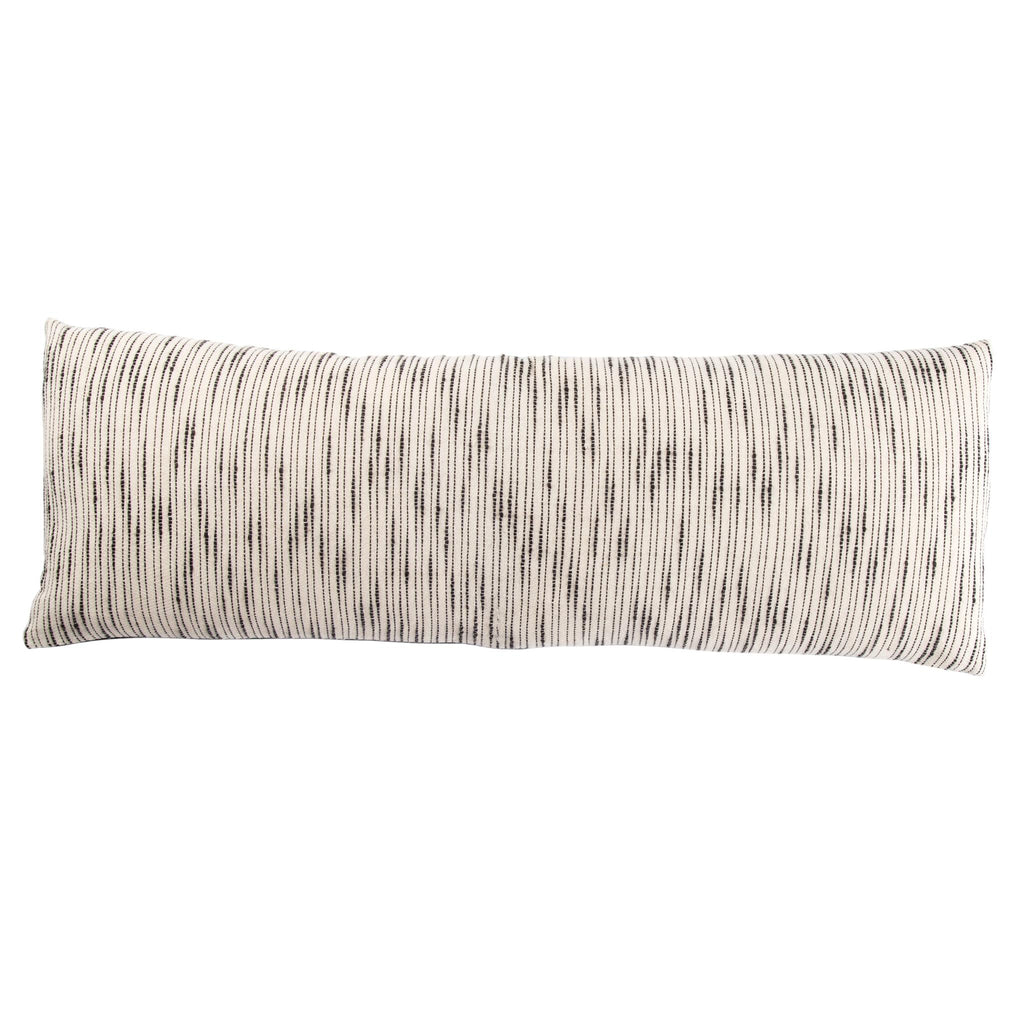 Jaipur Living Linnean Striped White/ Gray Pillow Cover (14"X40" Lumbar)