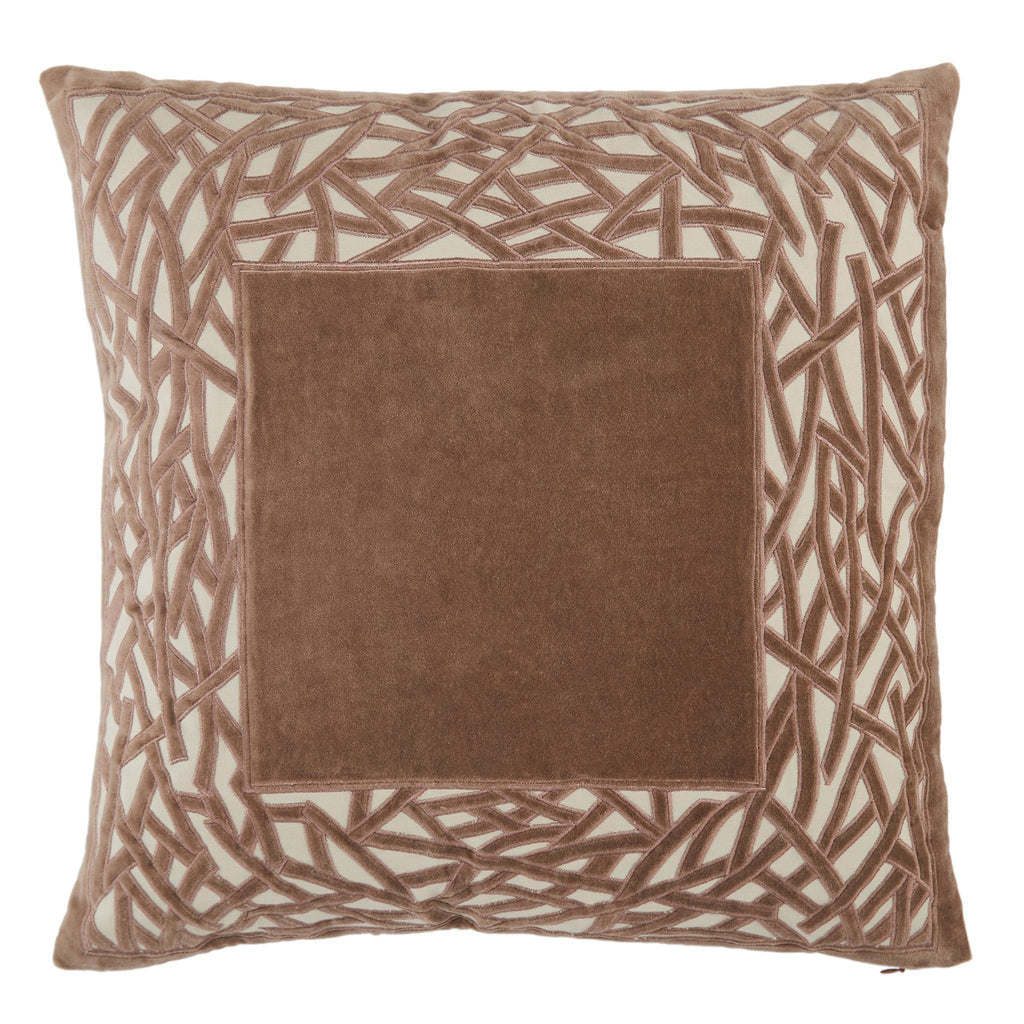 Jaipur Living Mezza Birch Trellis Brown / Cream 22" x 22" Pillow