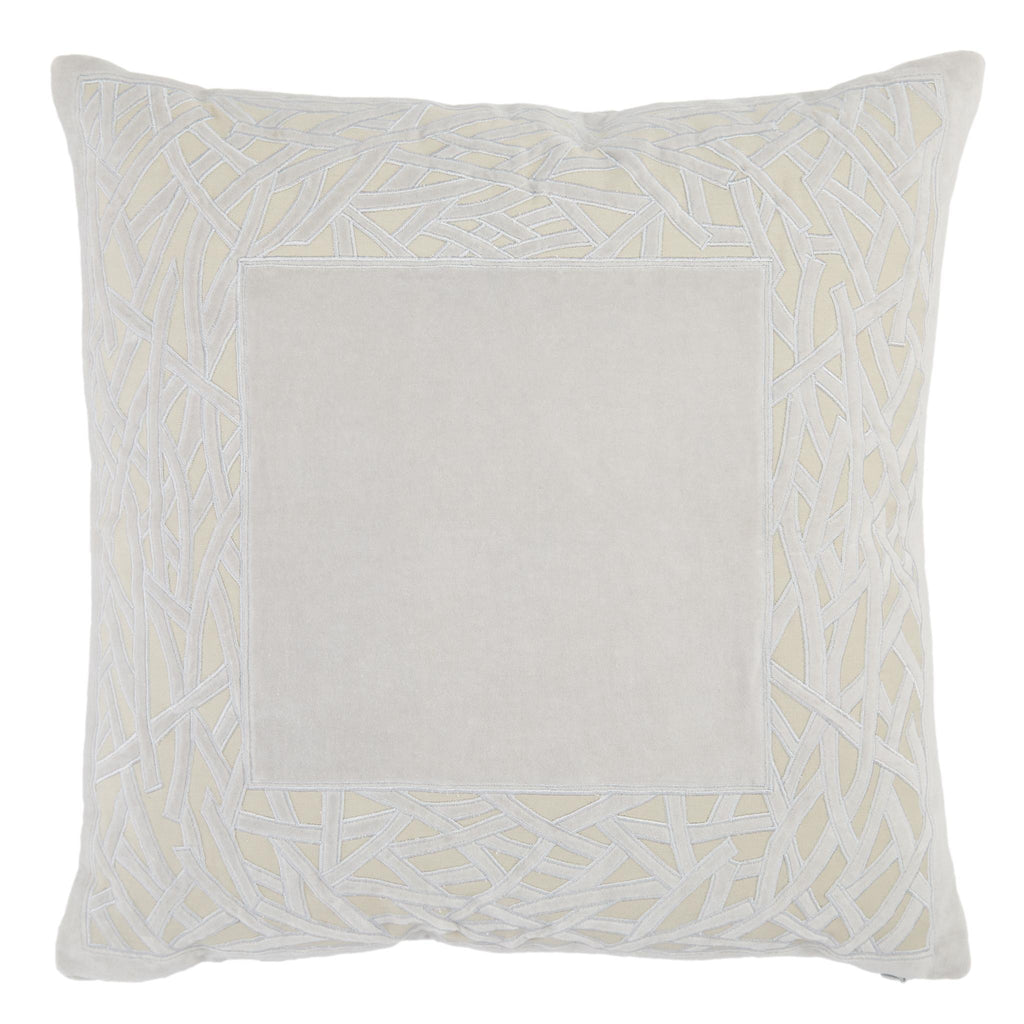 Jaipur Living Mezza Birch Trellis Gray / Cream 22" x 22" Pillow