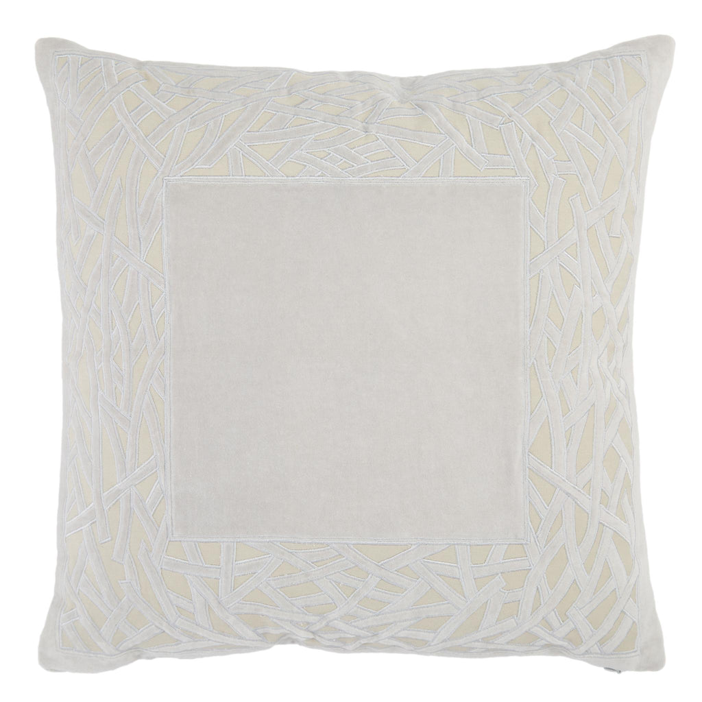Jaipur Living Birch Trellis Gray/ Cream Pillow Cover (22" Square)