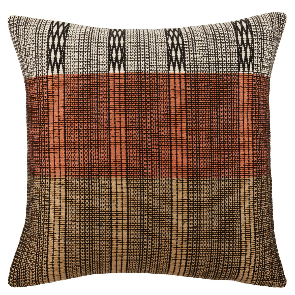 Jaipur Living Satuza Tribal Terracotta/ Black Pillow Cover (18" Square)