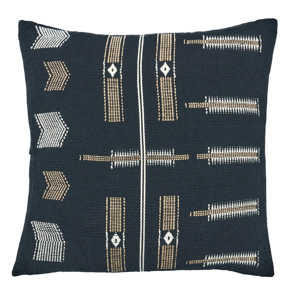 Jaipur Living Nagaland Pillow Longkhum Tribal Black / Tan 18" x 18" Pillow