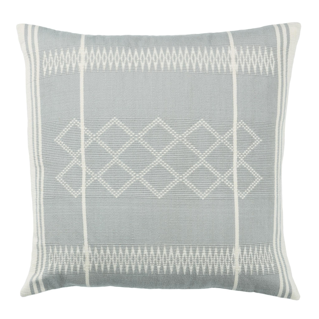Jaipur Living Nagaland Pillow Sanis Tribal Light Gray / Cream 18" x 18" Pillow