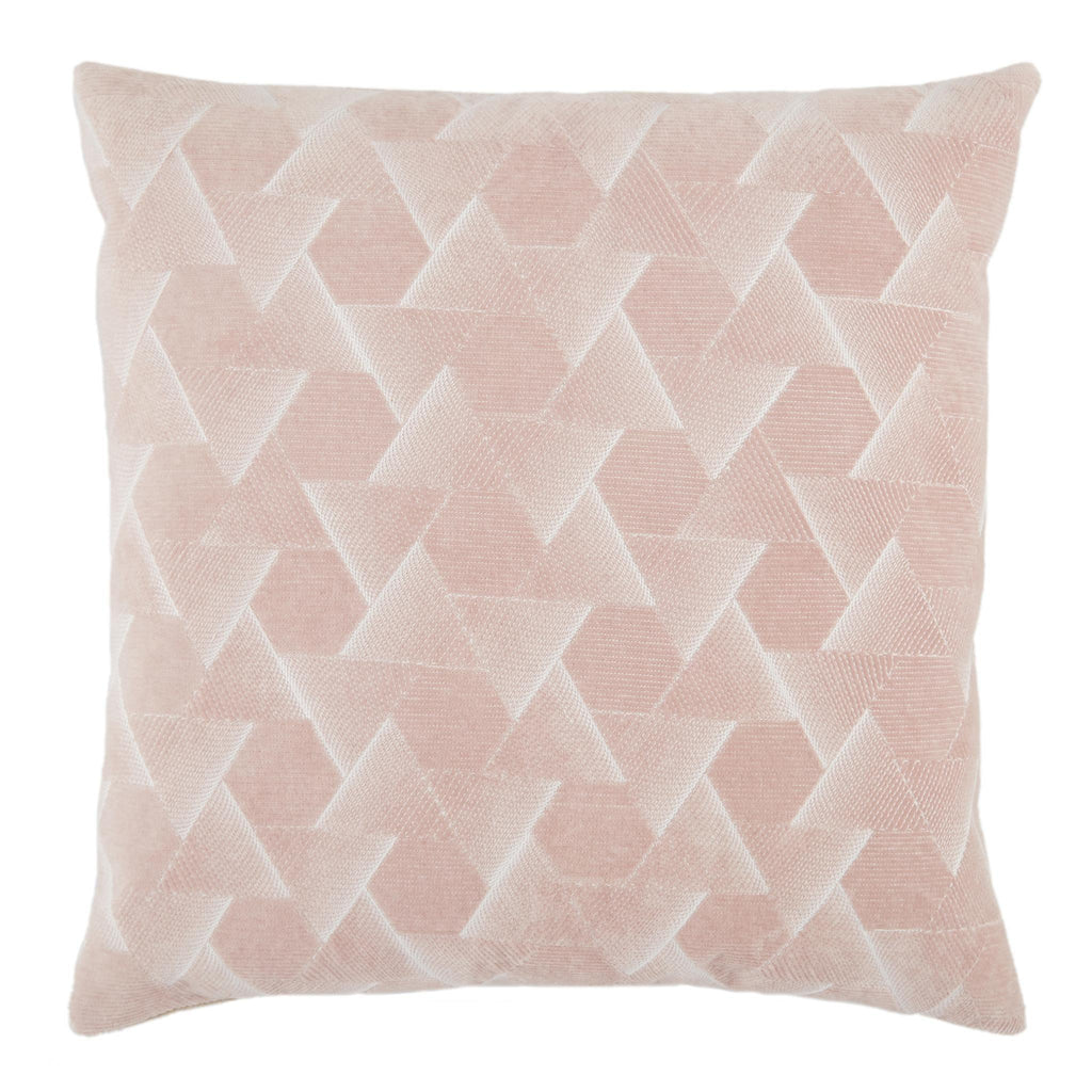 Jaipur Living Nouveau Jacques Geometric Blush / Silver 22" x 22" Pillow