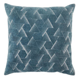 Jaipur Living Jacques Geometric Blue/ Silver Pillow Cover (22" Square)