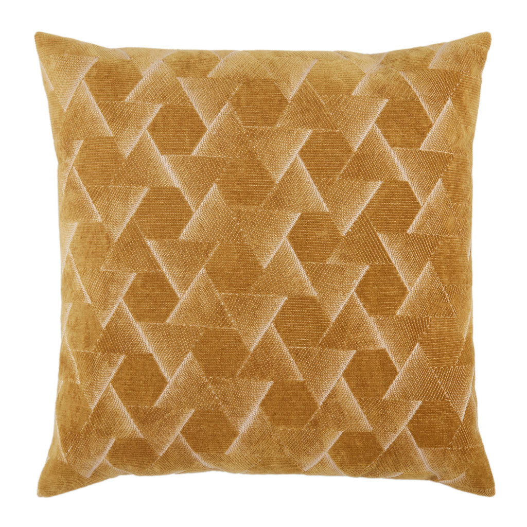 Jaipur Living Nouveau Jacques Geometric Gold / Silver 22" x 22" Pillow