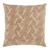 Jaipur Living Jacques Geometric Beige/ Silver Pillow Cover (22" Square)