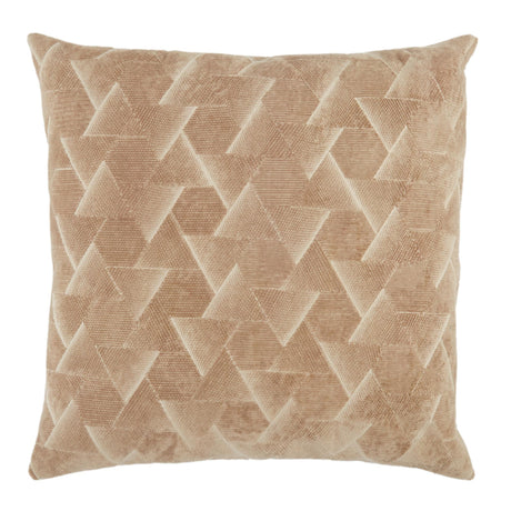 Jaipur Living Jacques Geometric Beige/ Silver Pillow Cover (22" Square)