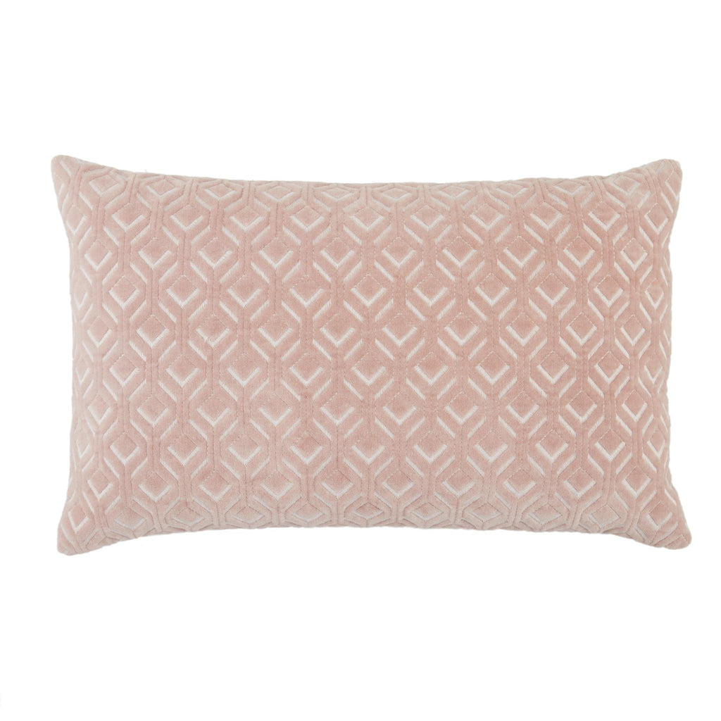 Jaipur Living Nouveau Colinet Trellis Blush / Silver 13" x 21" Pillow