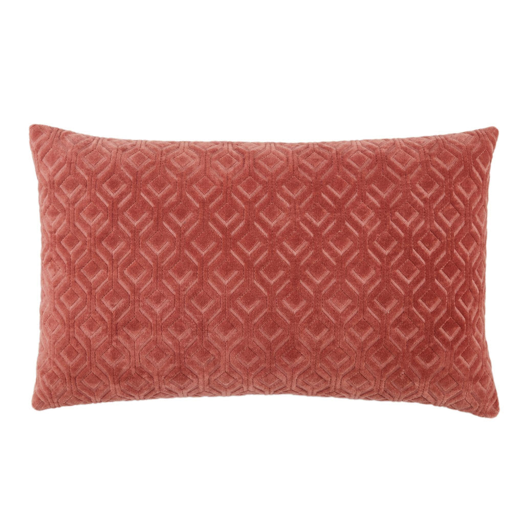 Jaipur Living Nouveau Colinet Trellis Dark Pink / Pink 13" x 21" Pillow
