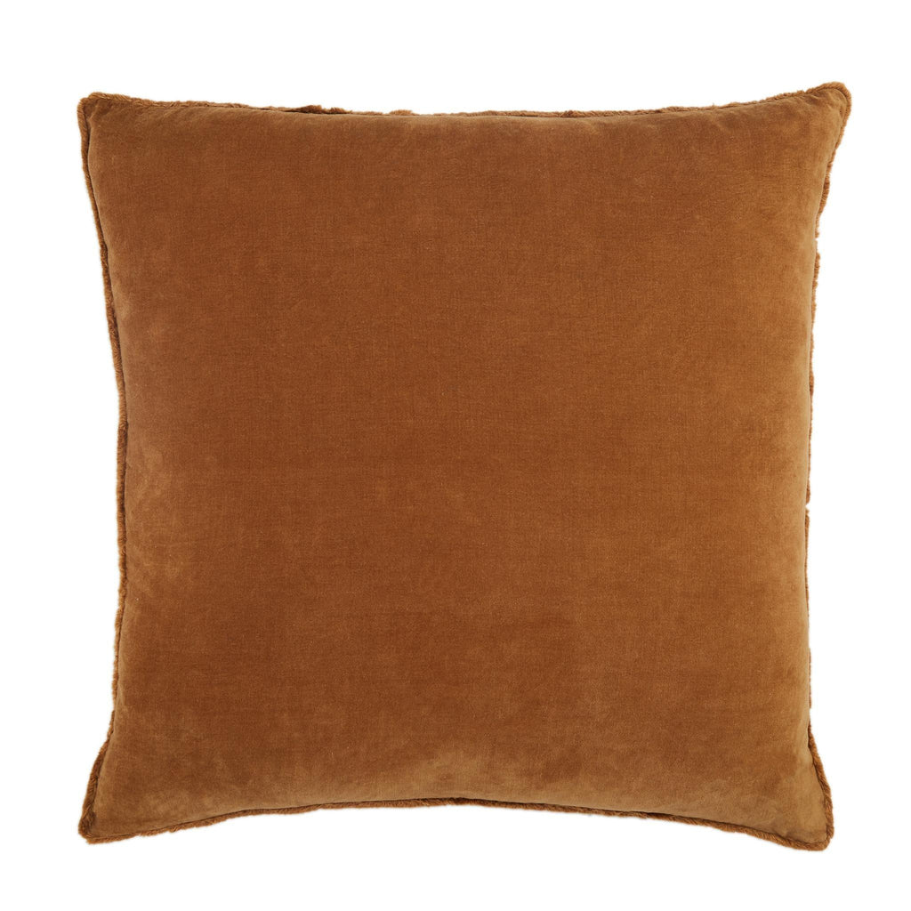Jaipur Living Nouveau Sunbury Solid Brown 26" x 26" Pillow