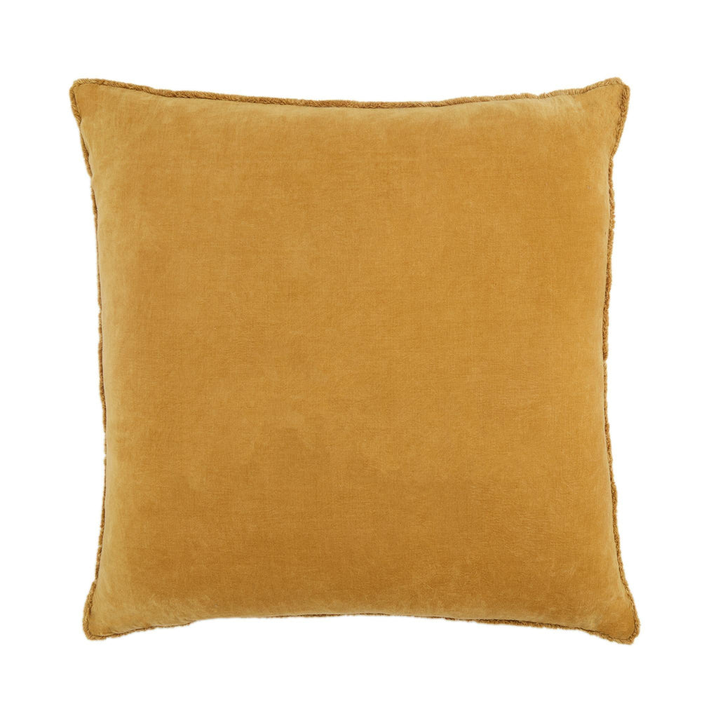 Jaipur Living Nouveau Sunbury Solid Gold 26" x 26" Pillow