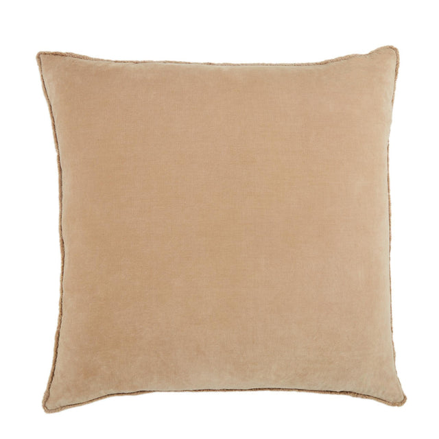 Jaipur Living Nouveau Sunbury Solid Beige 26" x 26" Pillow