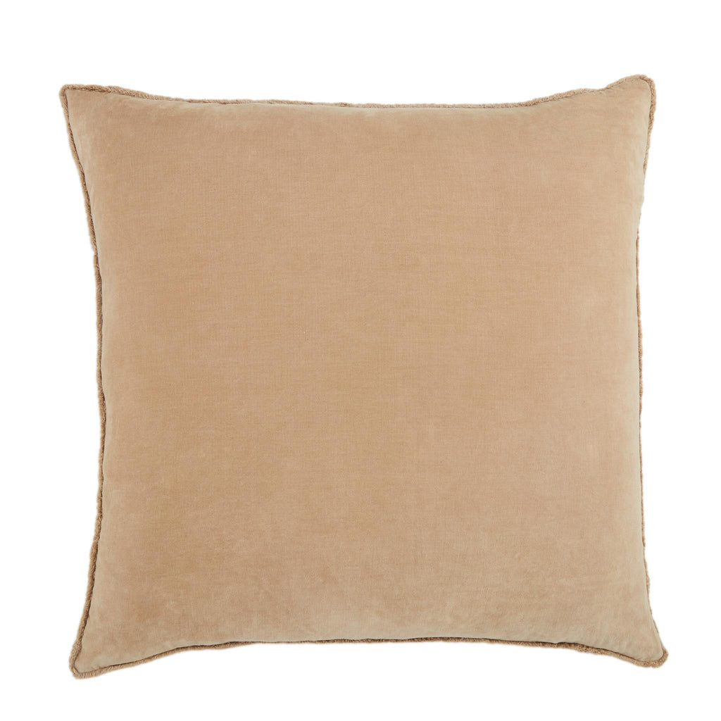 Jaipur Living Sunbury Solid Beige Pillow Cover (26" Square)