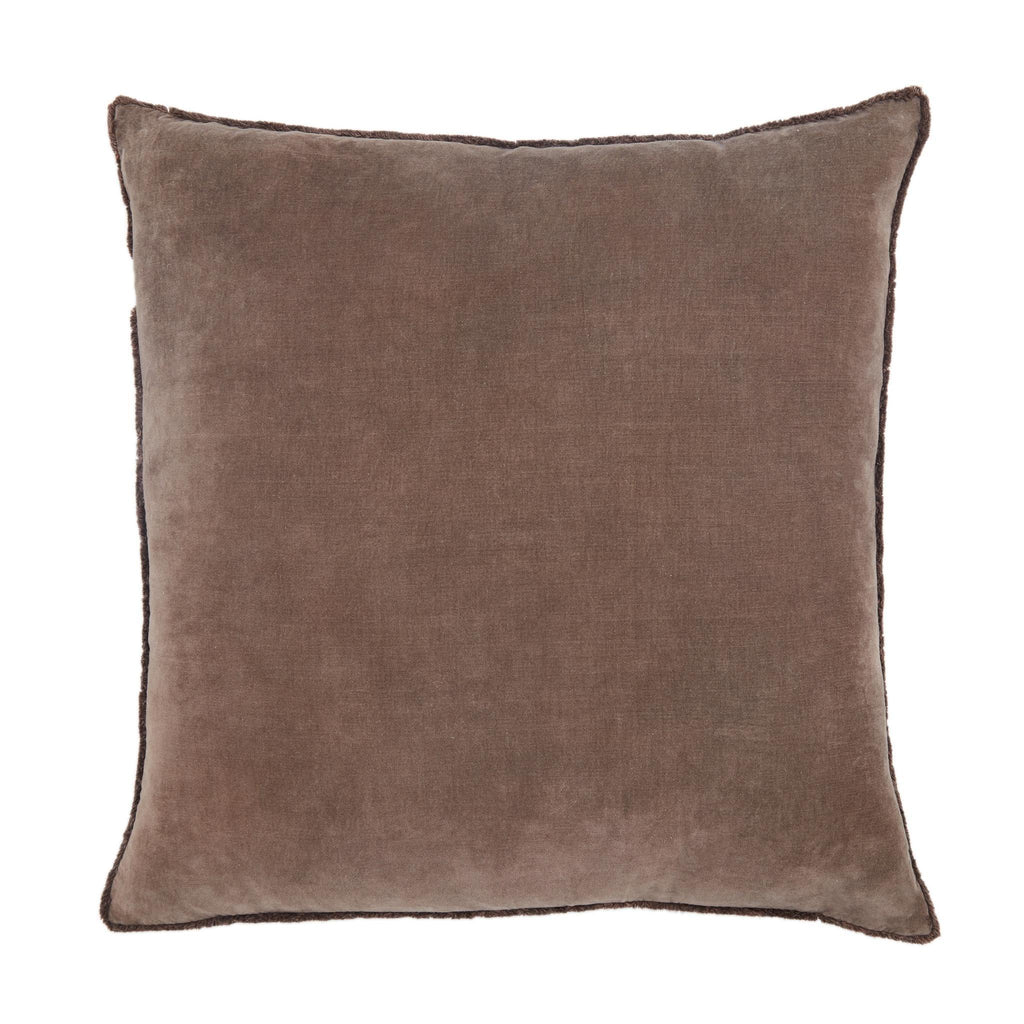 Jaipur Living Nouveau Sunbury Solid Dark Taupe 26" x 26" Pillow
