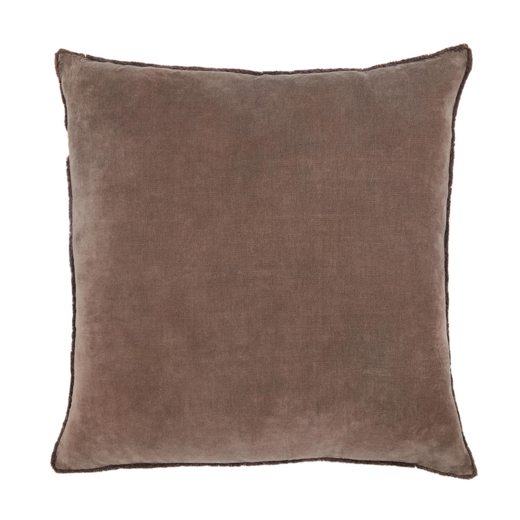 Jaipur Living Sunbury Solid Dark Taupe Pillow Cover (26" Square)