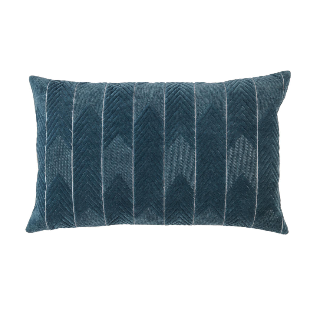 Jaipur Living Bourdelle Chevron Blue Pillow Cover (16"X24" Lumbar)