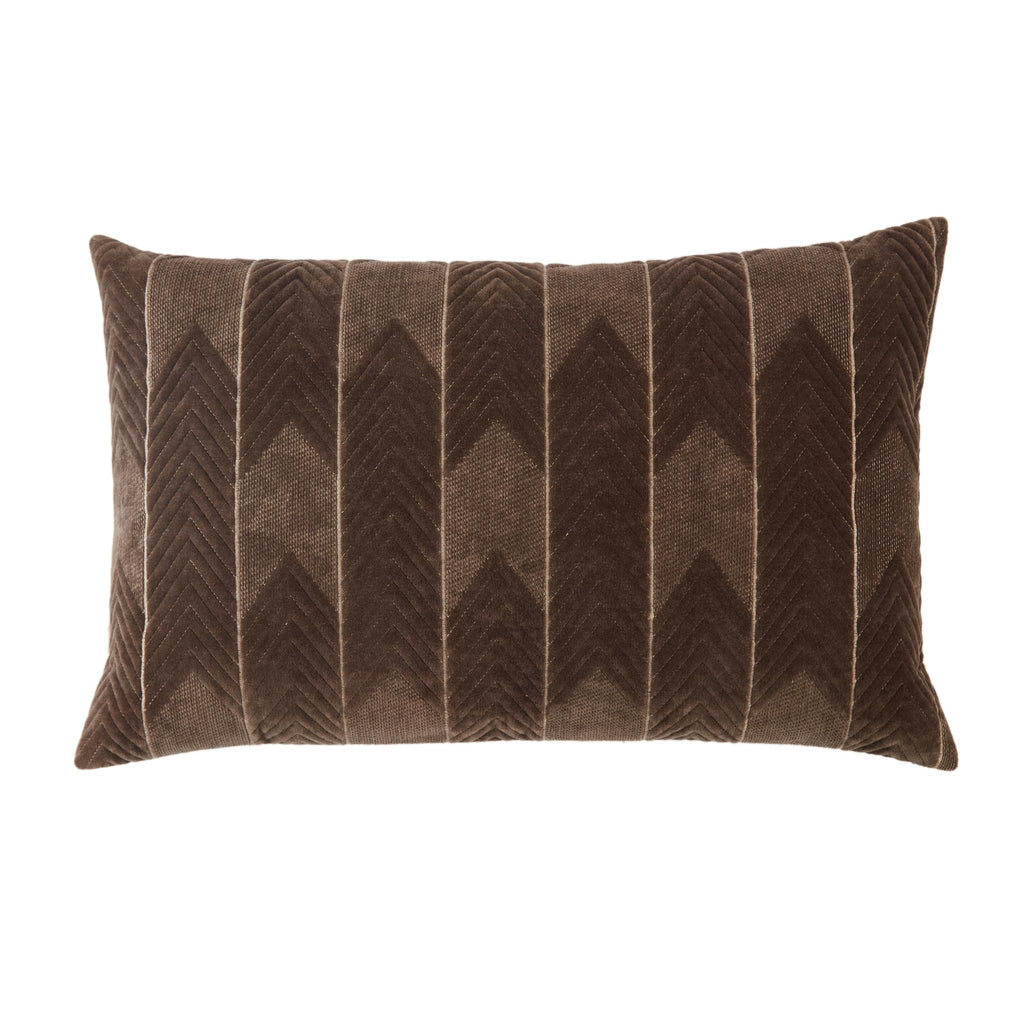 Jaipur Living Bourdelle Chevron Dark Taupe Pillow Cover (16"X24" Lumbar)