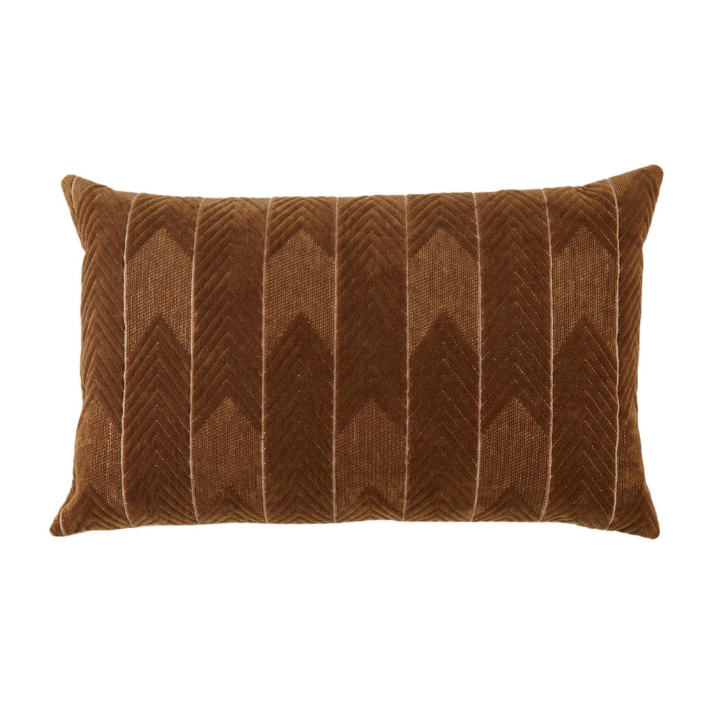 Jaipur Living Bourdelle Chevron Brown Pillow Cover (16"X24" Lumbar)