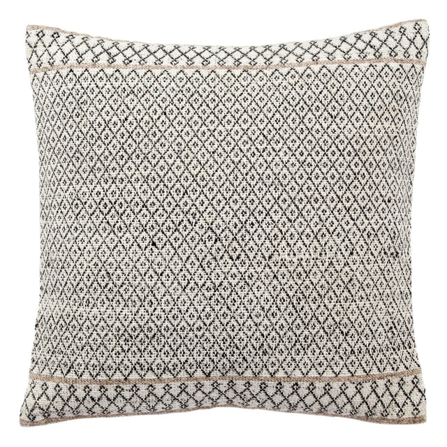 Jaipur Living Peykan Mariscopa Trellis Ivory / Dark Gray 18" x 18" Pillow
