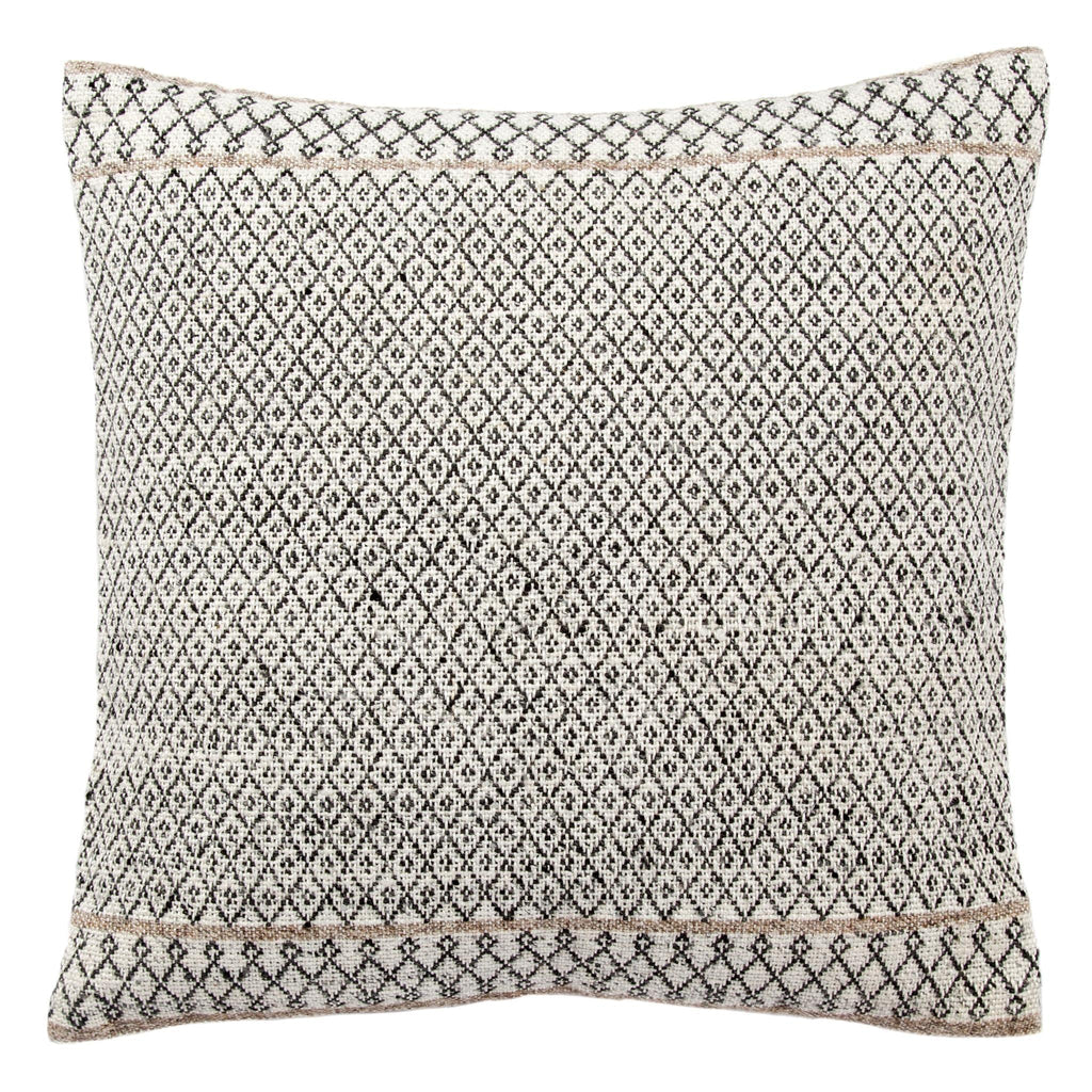 Jaipur Living Peykan Mariscopa Trellis Ivory / Dark Gray 18" x 18" Pillow