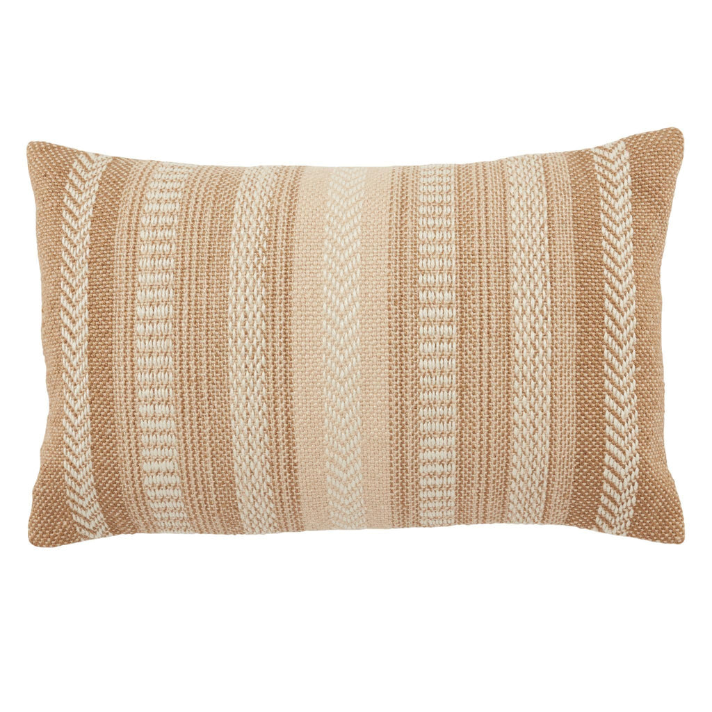 Jaipur Living Pampas Papyrus Stripes Beige / Ivory 13" x 21" Pillow