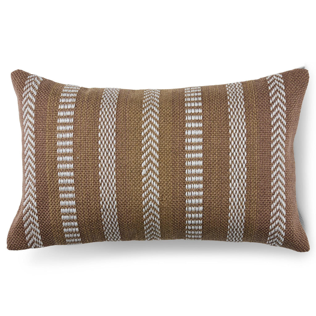 Jaipur Living Pampas Papyrus Stripes Tan / Ivory 13" x 21" Pillow