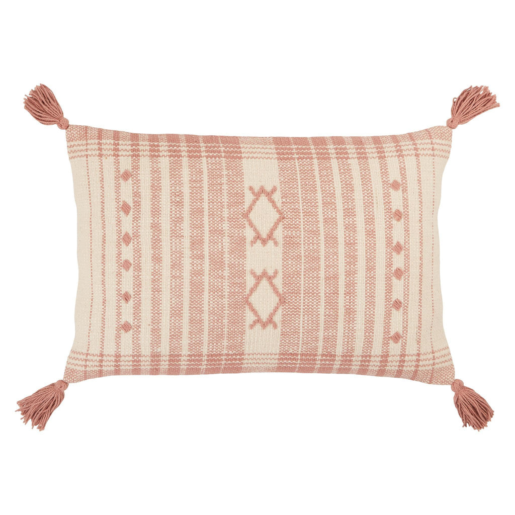 Jaipur Living Parable Razili Tribal Pink / Cream 16" x 24" Pillow