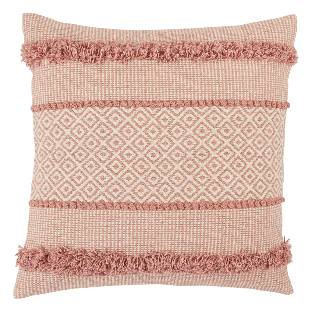 Vibe By Jaipur Living Imena Trellis Pink/ Cream Pillow Cover (20" Square)