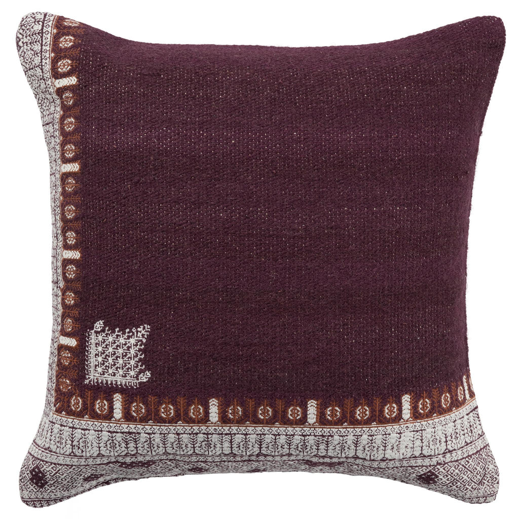 Jaipur Living Puebla Rania Tribal Purple / White 22" x 22" Pillow