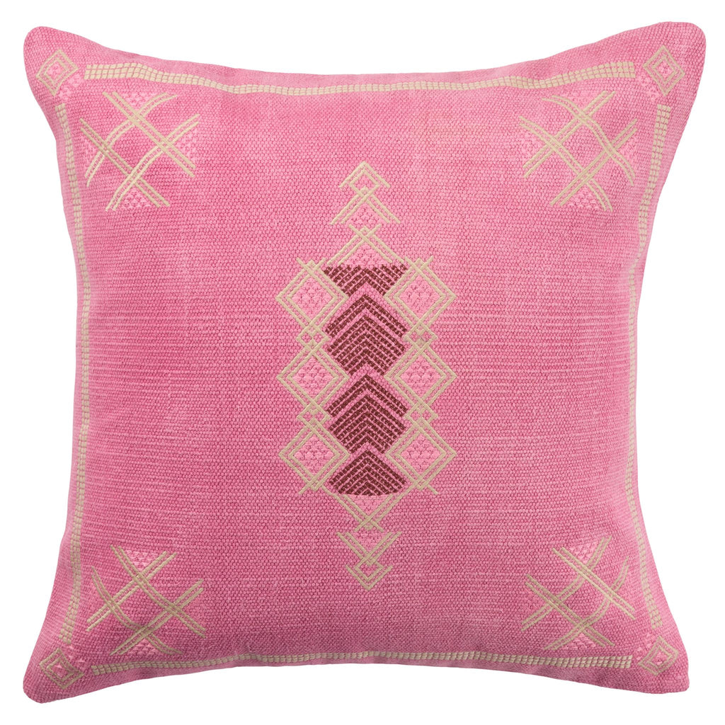 Jaipur Living Shazi Tribal Pink/ Tan Pillow Cover (24" Square)