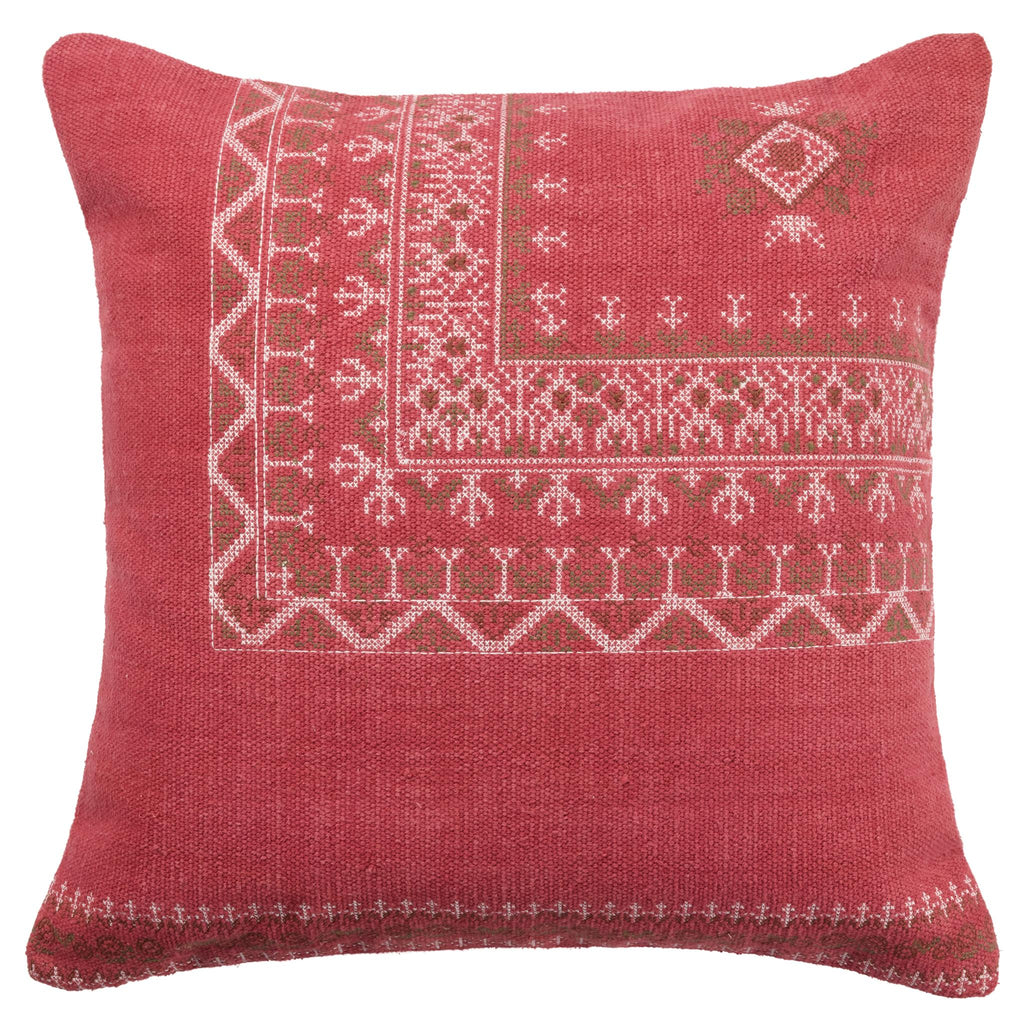 Jaipur Living Abeni Tribal Red/ Brown Pillow Cover (24" Square)