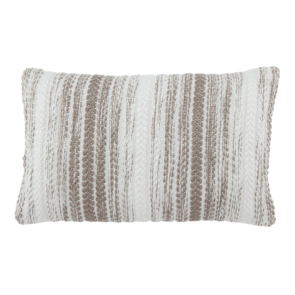 Vibe By Jaipur Living Austrel Indoor/ Outdoor Ombre Gray/ White Pillow Cover (13"X21" Lumbar)