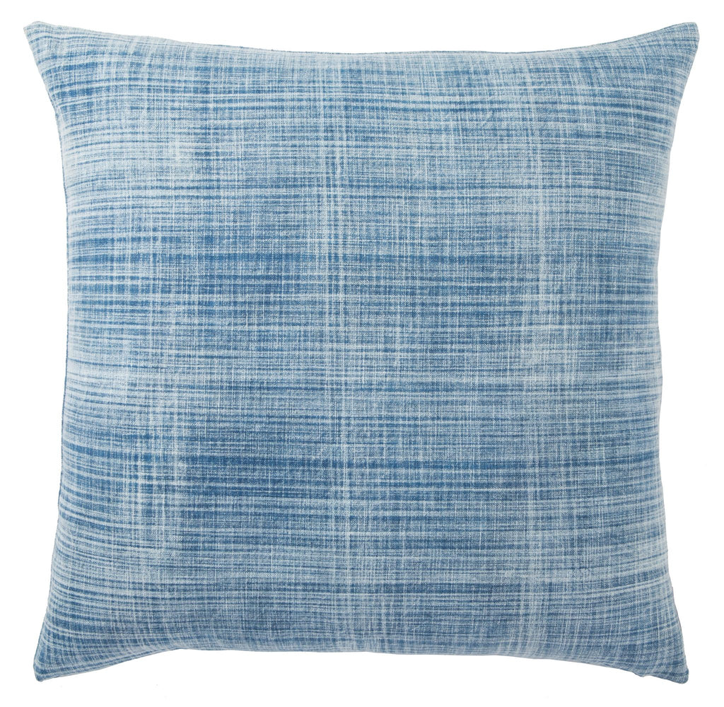 Jaipur Living Morgan Solid Blue/ White Pillow Cover (22" Square)