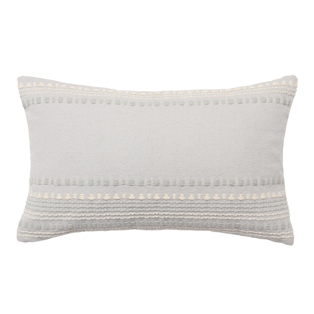 Jaipur Living Velika Striped Light Blue/ Cream Pillow Cover (13"X21" Lumbar)