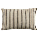 Jaipur Living Tanzy Lucien Stripes Dark Brown / Cream 13" x 21" Pillow