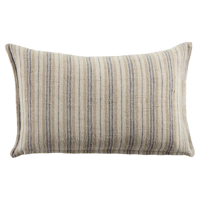 Jaipur Living Tanzy Lucien Stripes Cream / Gray 13" x 21" Pillow