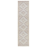 Jaipur Living Harman Davina Tribal Beige / Burgundy 2'6" x 10' Rug