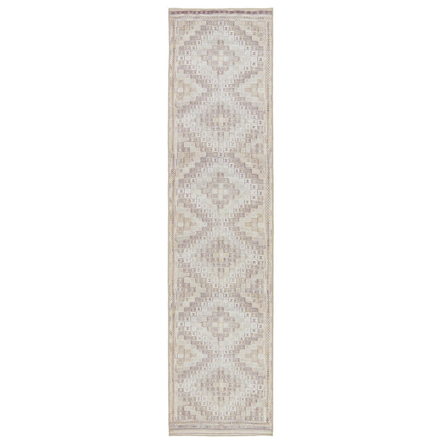Jaipur Living Harman Davina Tribal Beige / Burgundy 2'6" x 10' Rug