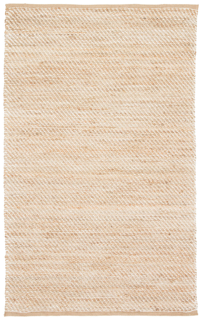 Jaipur Living Himalaya Diagonal Weave Solid Beige / White 2'6" x 4' Rug