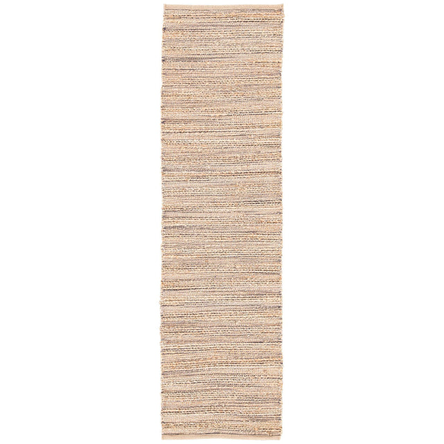 Jaipur Living Himalaya Canterbury Solid Tan / Navy 2'6" x 9' Rug